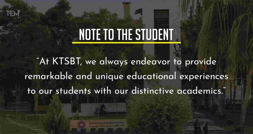 King Talal School of Business Technology: Uplifting Business Education with Effective Curricula Note-to-the-student