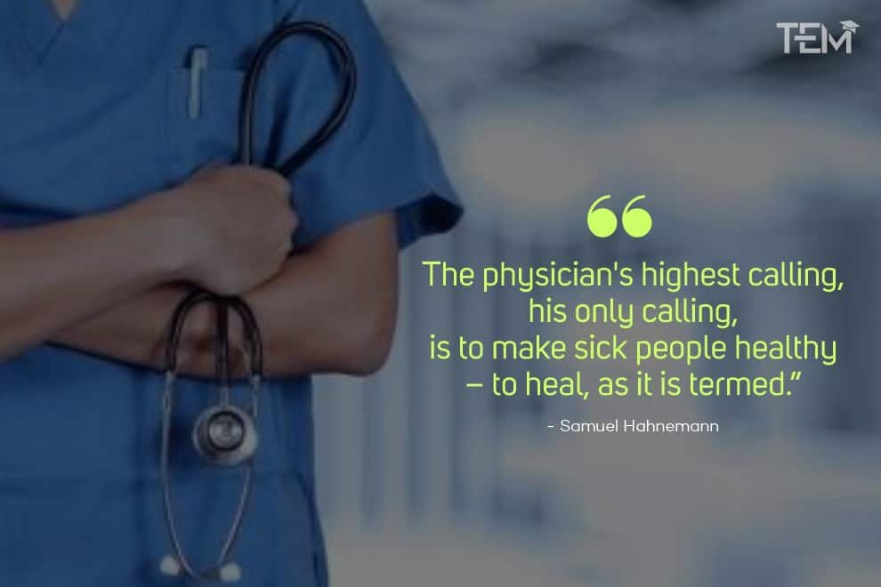 Motivational Quotes for Medical Students Samuel-Hahnemann